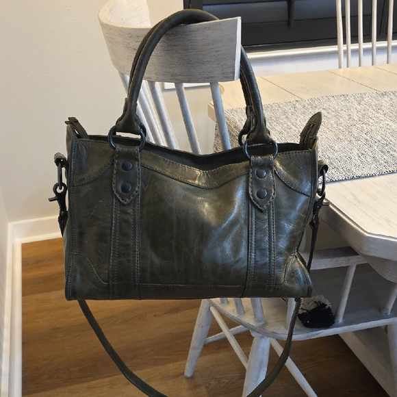 FRYE AND CO. Olive Leather Satchel - Picture 2 of 9